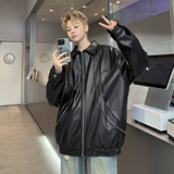现货1014~PJK536~P108~春秋季新款皮衣男机车衣服皮夹克外套，男装夹克，星座1014