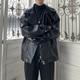 1014-JK09-pu皮夹克情侣冬季加绒ins炸街机车服P108，男装夹克，星座1014