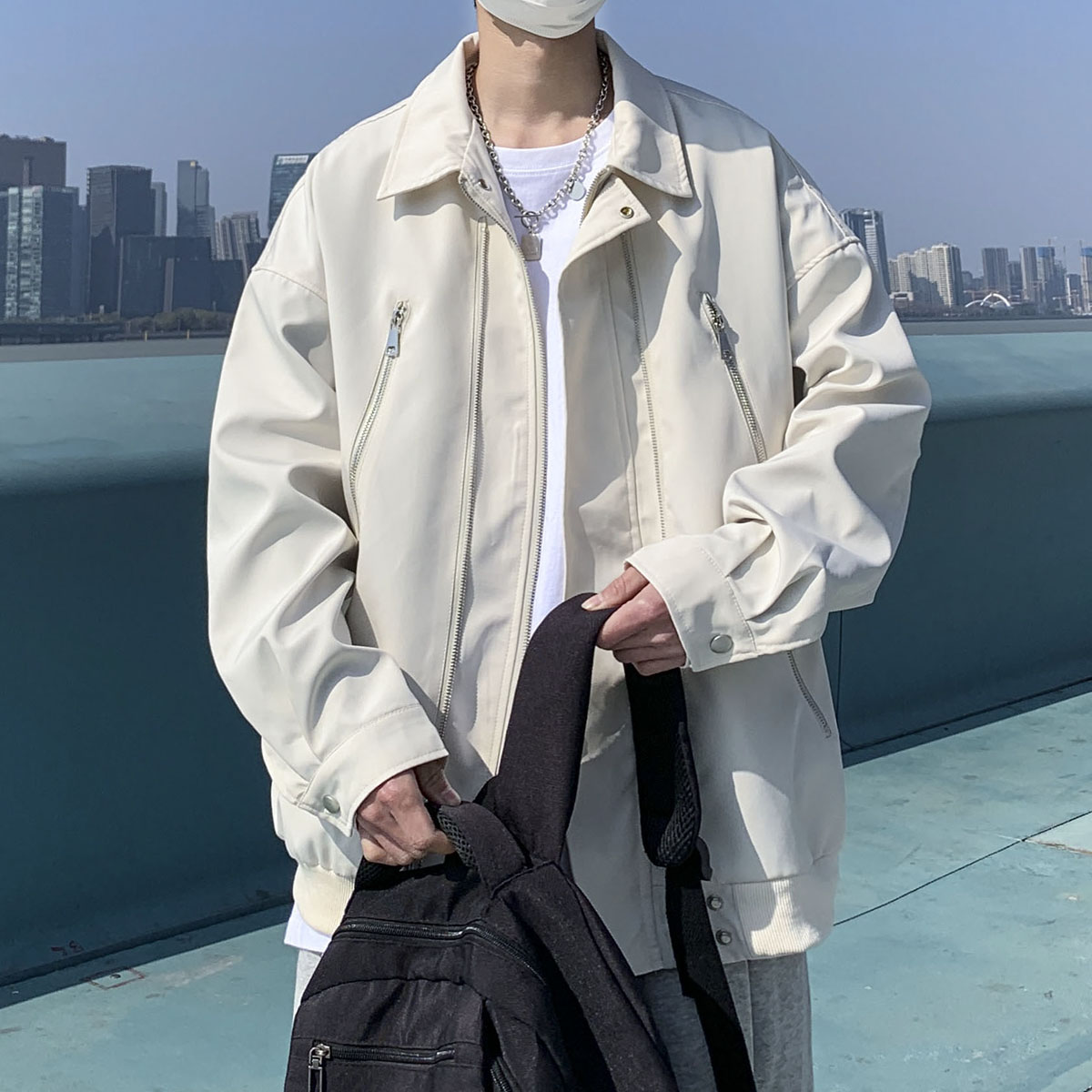 现货2025春季双拉链夹克外套1014-JK6208-p88-限控118,男装夹克,星座1014