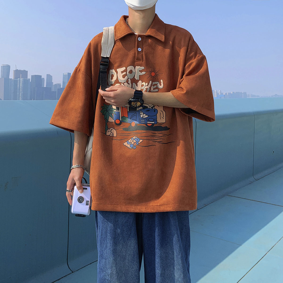 已注册版权1014~T87~2025新款美式重磅polo衫短袖p48-限58,男装T恤,星座1014