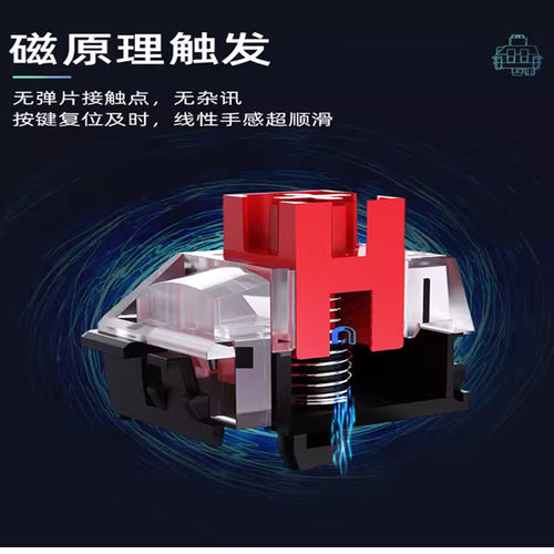 RAESHA瑞翼鲨ATK68L键盘轴红磁轴