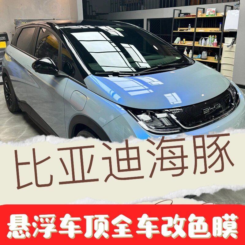 一路美海豚悬浮顶全车改色膜个性