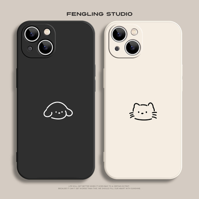 修狗猫咪iPhone17promax苹果16小米15华为pura80新款13mini可爱opporeno14适用vivoX200pro荣耀400情侣手机壳