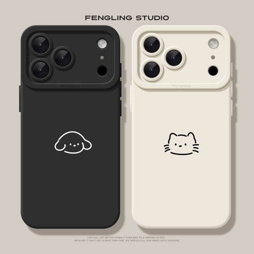 修狗猫咪iPhone18promax苹果17小米18华为pura80新款13mini可爱opporeno14适用vivoX200pro荣耀600情侣手机壳