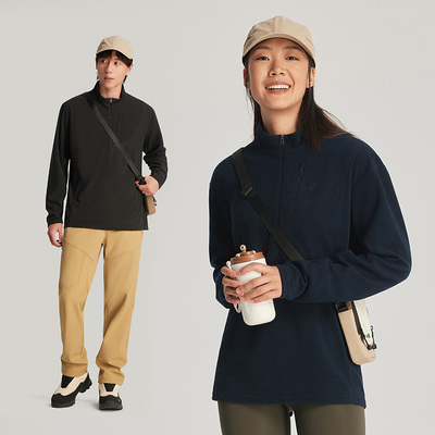 探拓户外男女同款华夫格抓绒衣