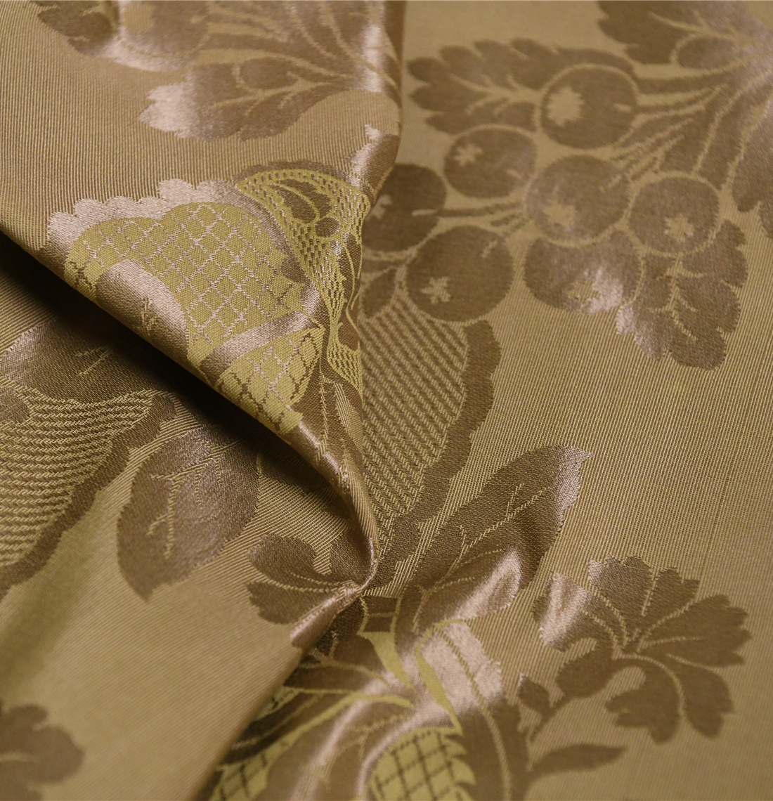 大观园 新中式国风设计重磅提花横罗45姆50丝50棉140宽 老料丝绸