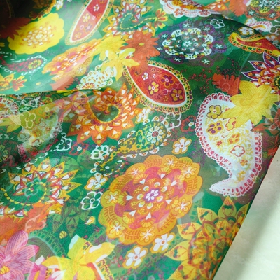 ZM～绿宝石精粹 真丝欧根纱7姆100丝105门幅