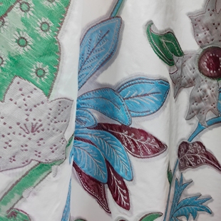 紫多瑙 艺术真丝 品牌订单重工剪花提花真丝29姆60丝40聚酯136宽