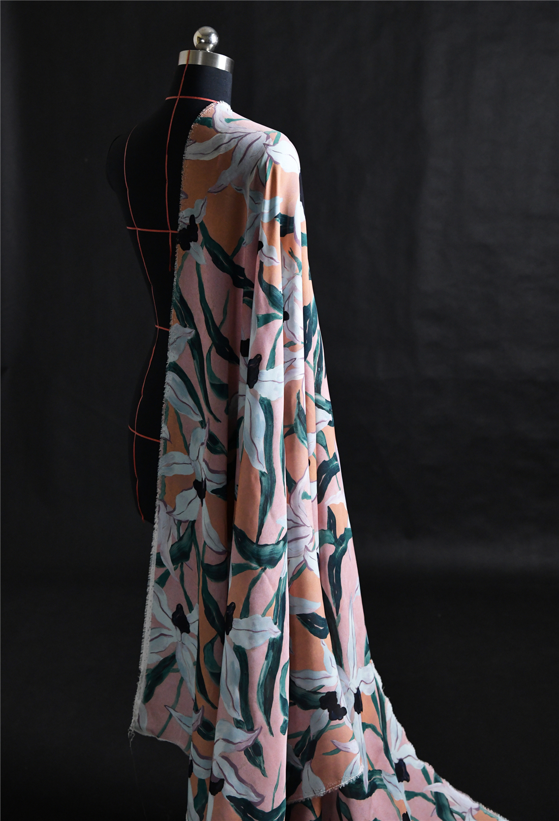 莫奈漫舞 轻奢品牌TB原单真丝双乔15姆100真丝113宽 设计师布料