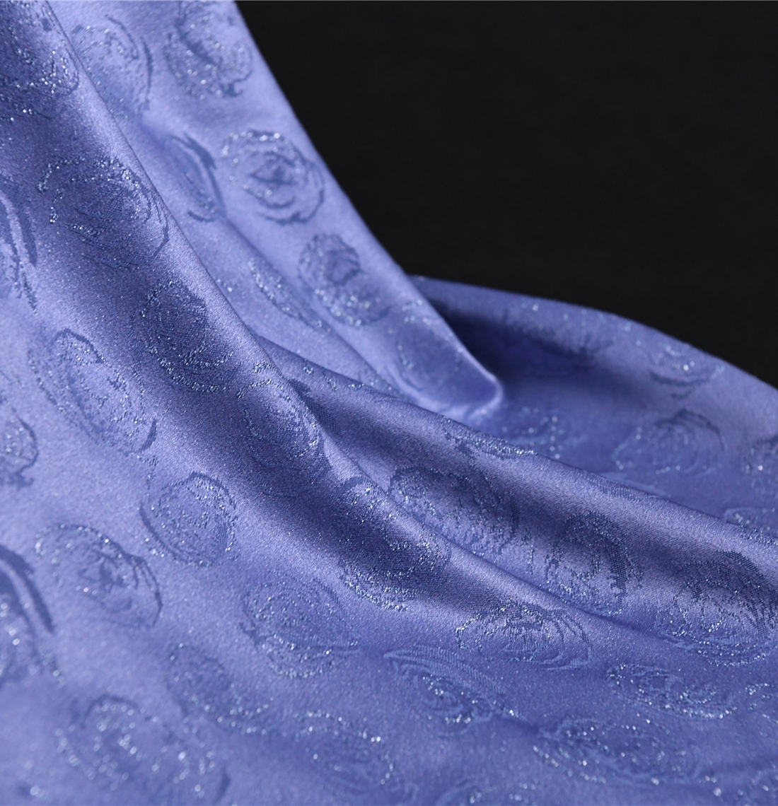 玫瑰予你 品牌订单超美织金提花三醋酸缎50姆135宽 设计师布料