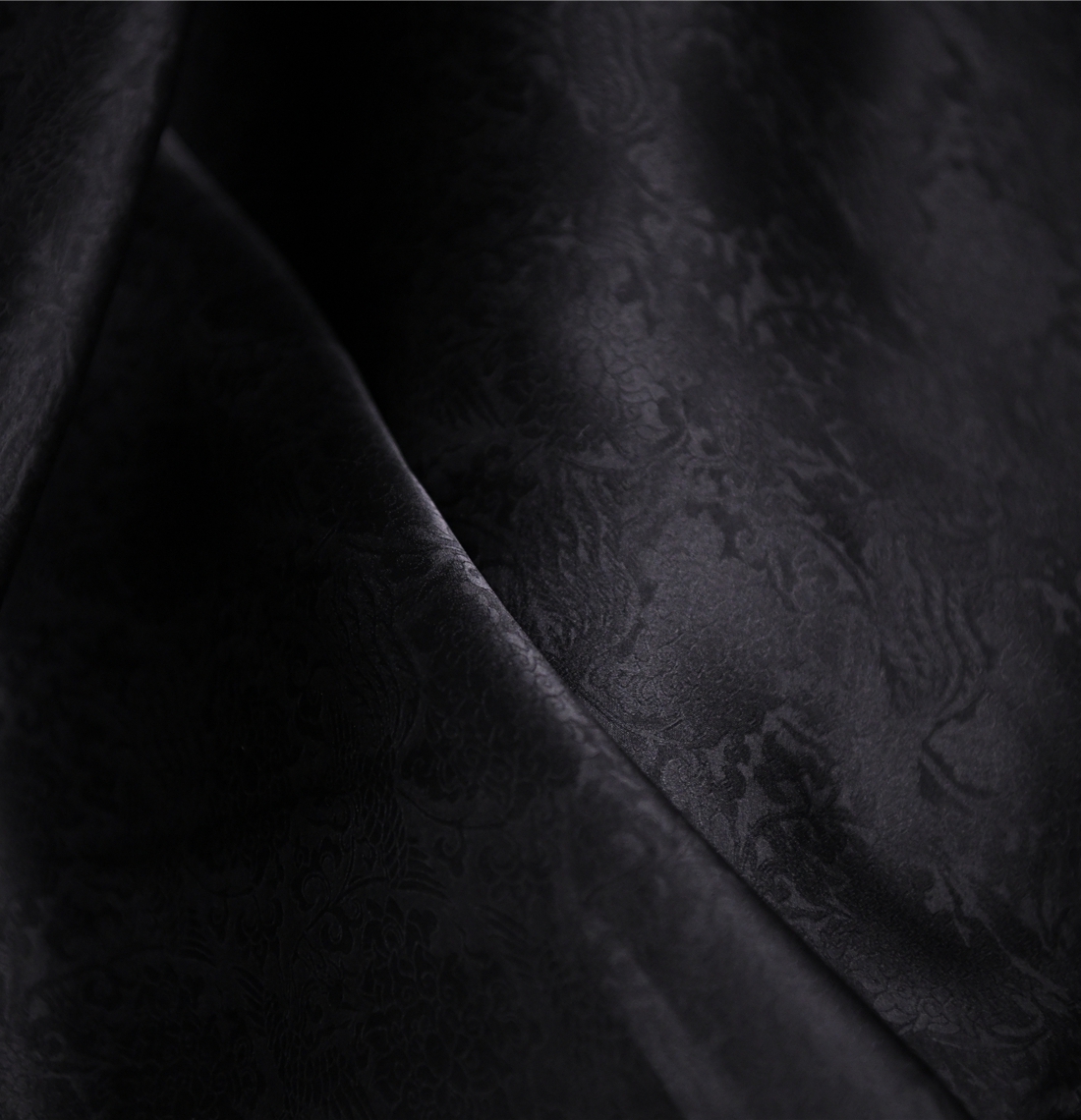 青罗衣 国风莲花仙鹤中式提花欧根缎10姆100丝138宽 设计师布料