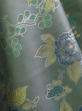 花间辞 繁花四季 非遗提花中式丝绸异色萝26姆100丝135宽 设计师