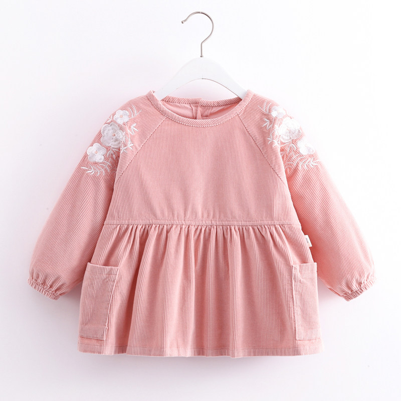 女宝宝灯芯绒罩衣秋冬刺绣公主裙婴儿纯棉吃饭围兜儿童防水反穿衣,童装/婴儿装/亲子装,反穿衣/罩衣,淘宝优惠券,粉丝福利购,淘宝优惠卷