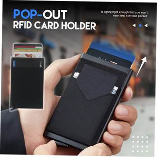 Rfid Smart Wallet Card Holder Metal Thin Slim Men Women Wall