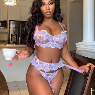 lace bra Funny cut sexy lingerie women out suit