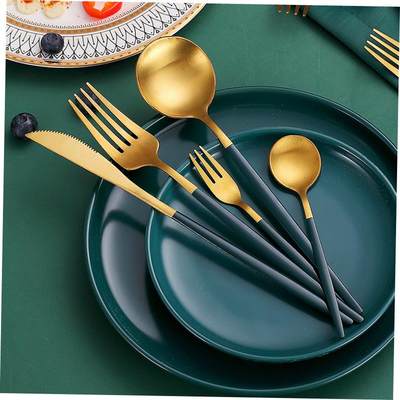 Knife, fork, spoon chopsticks set thin style simple and luxu