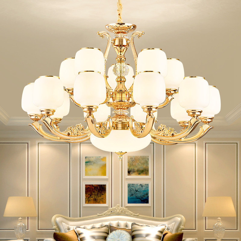 欧式客厅吊灯新款简欧大气奢华餐厅卧室别墅大厅主灯楼中楼大吊灯