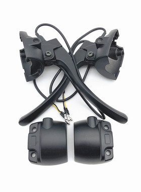 适用电动车深远009 A7 A8小龟王镜座手把开关组合转把铝后盖后壳