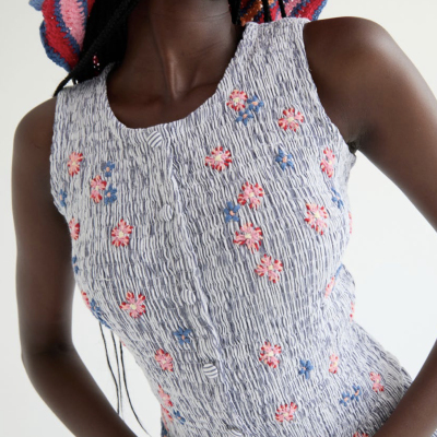 【预】乌拉圭Tach Laila 棉 花朵 圆领 无袖 连衣裙 高级感 长裙