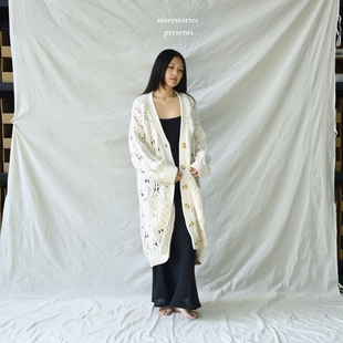 特享6折 Long 纽约Social Crochet Shawl羊毛羊绒长针织 Work