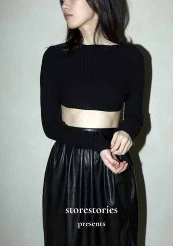 现货洛杉矶小众性感百搭黑色露脐