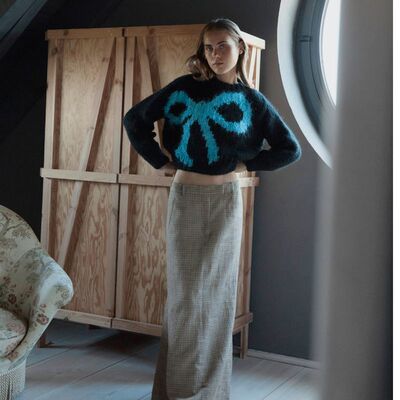 【特享8折】柏林 Maiami Bow Pullover 秘鲁制羊驼毛羊毛针织衫