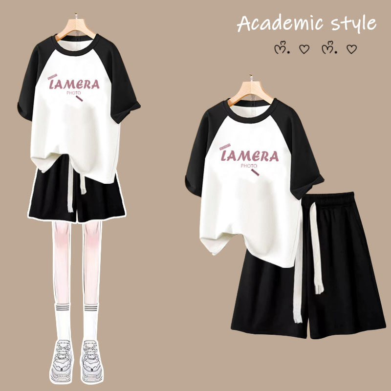 中考体育考试专用运动服套装女夏季学生初三体考短裤短袖跑步衣服