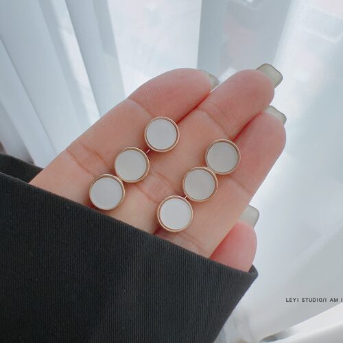 LEYI圆形双层树脂金属纽扣