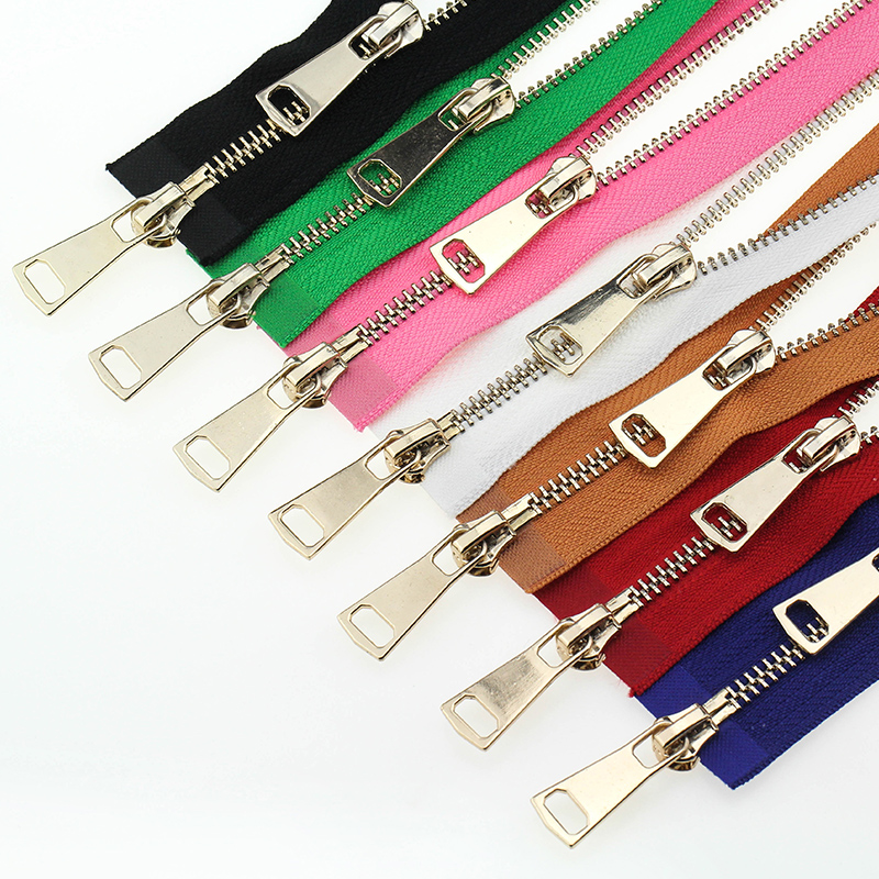 纯铜材质5号顺拉拉门襟铜拉链