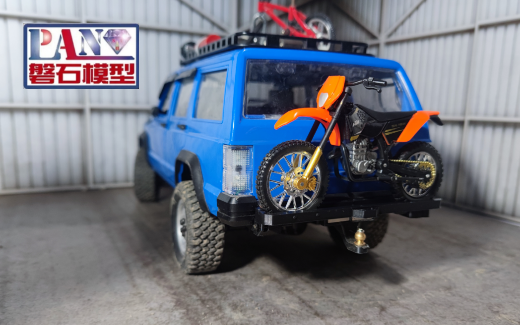 莽牛模型MN78切诺基改装升级摩托车架，外观心情件