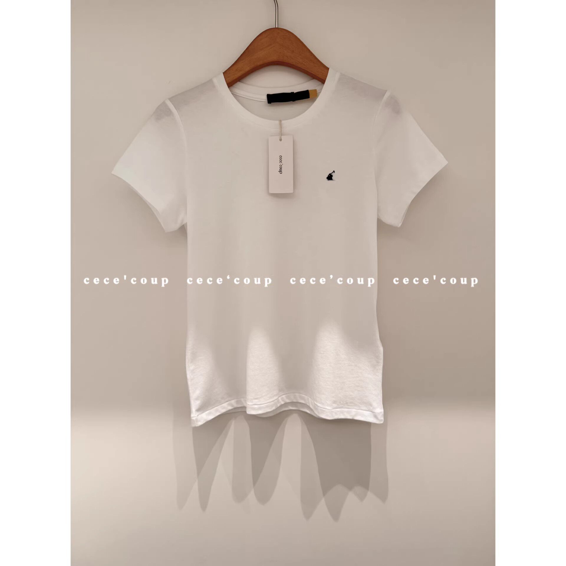 MiMi nie神仙小T ！ 03/21新品 26ss 刺绣圆领宽松T恤 短袖女