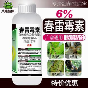6%春雷霉素杀菌剂溃疡流胶细菌角斑稻瘟病果树柑橘蔬菜水稻农药