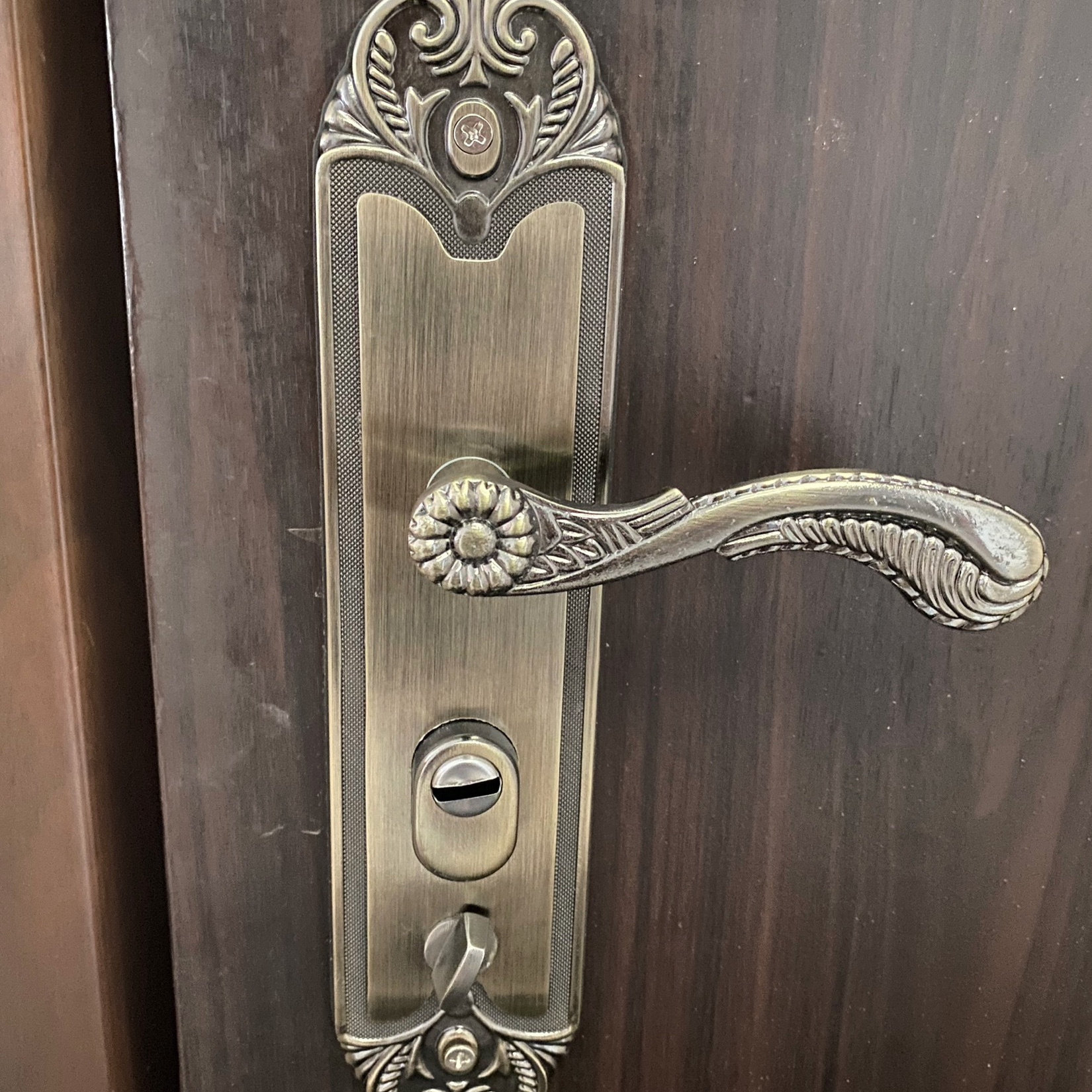 万嘉青古铜锌合金防盗门拉手 仿铜门通用单双活大门把手家用门锁