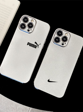 ins网红puma简约北面潮牌13苹果15pro max手机壳14新款11nike硅胶12乔丹aj高级感7p适用8plus防摔xs/xr保护套
