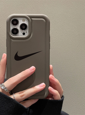 14苹果13promax手机壳适用12/11/Xs防摔Nike情侣7p/8plus保护套潮
