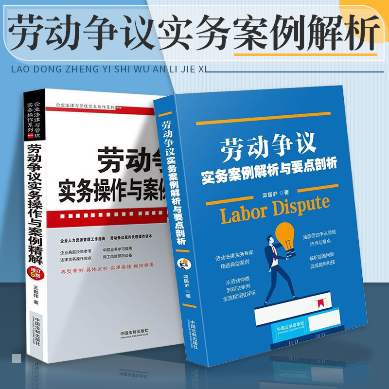 正版法律书籍劳动争议实务案例解析与要点剖析+劳动合同法实务操作与案例精解共2本含劳动纠纷劳动法劳动合同法工伤保险