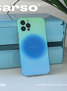 TARSO原创渐变ins简约适用苹果12手机壳iphone13promax艺术8p全包