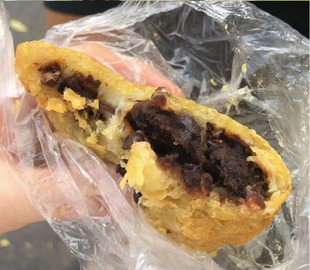 北京牛街聚宝源点心糕点散装炸糕 糯米红豆沙油炸糕回民清真现做