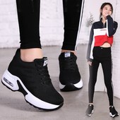 女鞋 女棉鞋 2025年春秋季 轻便软底运动鞋 透气厚底休闲内增高鞋 正品