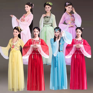 出租七仙女服古装汉服飘逸七夕情人节牛郎织女年会演出服装租赁