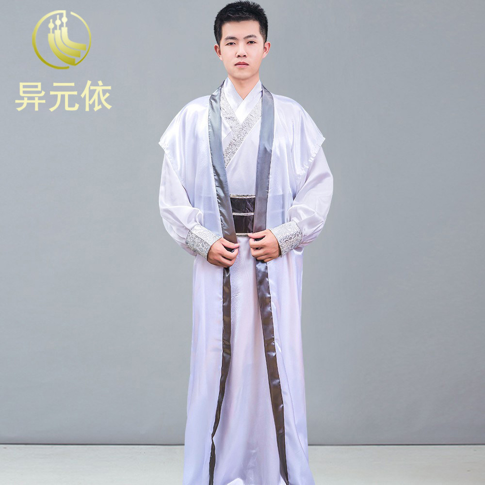 郭靖大侠服装 男士古代白色侠客古装三国赵云赵子龙服装出租租赁