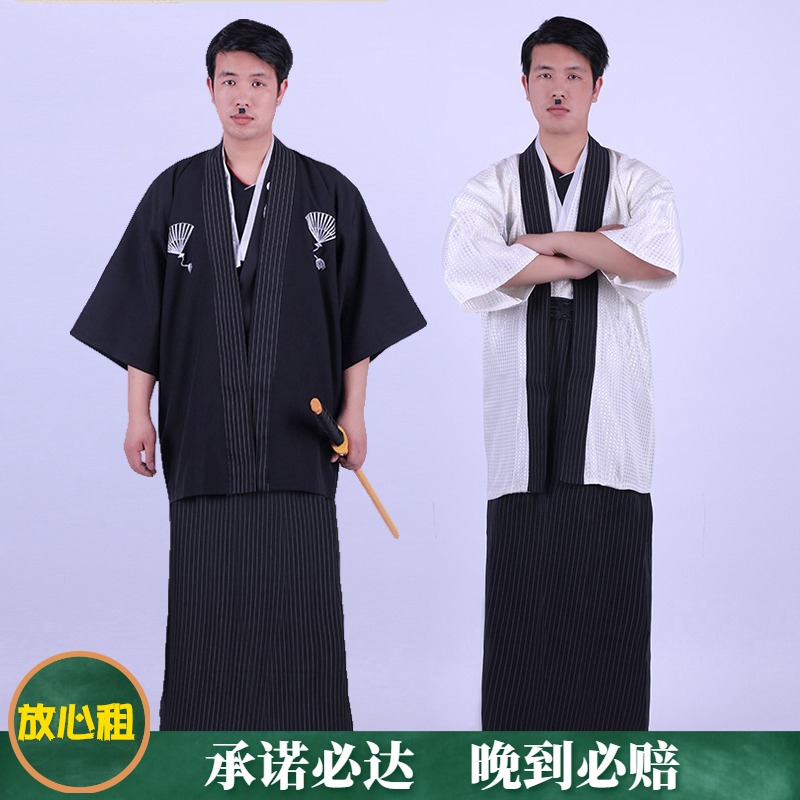 男款日本武士舞台演出服 古装日本和服 拍照写真服装 出租租赁