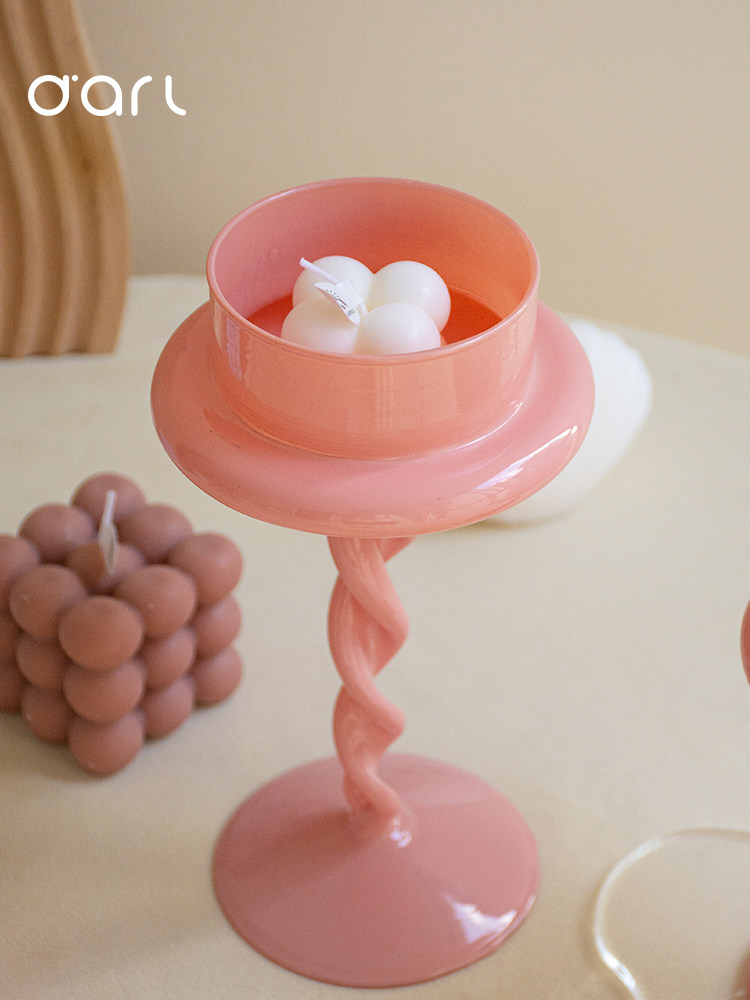 인 로마 기둥 유리 촛대 프랑스 복고풍 장식품 낭만적 인 촛불 저녁 식사 장식 사진 소품