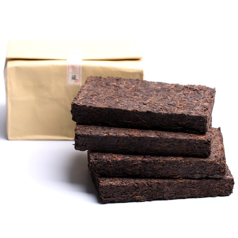 【四片共计1000克】云南普洱茶 勐海陈香茶砖 熟茶 五年干仓老料