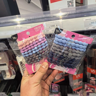 屈臣氏歌妮柔韧粗无损伤豆豆发圈橡皮筋10条装 1包头绳颜色随机发