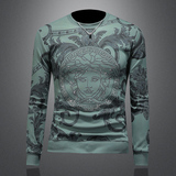 2025秋冬新款欧货潮流烫钻印花男士长袖卫衣12071P105，男装卫衣，钱塘6018（原3088）