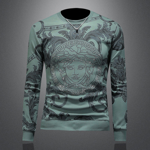 2025秋冬新款欧货潮流烫钻印花男士长袖卫衣 12071 P105,男装卫衣,钱塘6018（原3088）