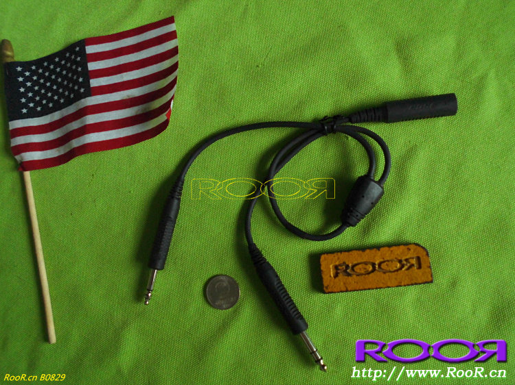 RooR美国 博-士BO-SE A20 6针飞行耳机 音频 连接线 6.5+6.35+6孔