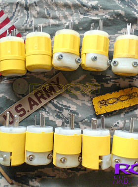 ※ RooR ※ 合宝(Hubbell) 音响发烧电源接头 特殊黄色 52CM66C