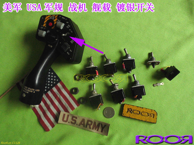 美国USA镁鍕 军规 战机 舰载 MS24523-22 1TL1-2 15A摇臂镀银开关